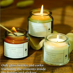 3.38oz Transparent Glass Jar with Cork Stopper
