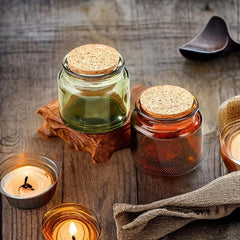 3.38oz Transparent Glass Jar with Cork Stopper