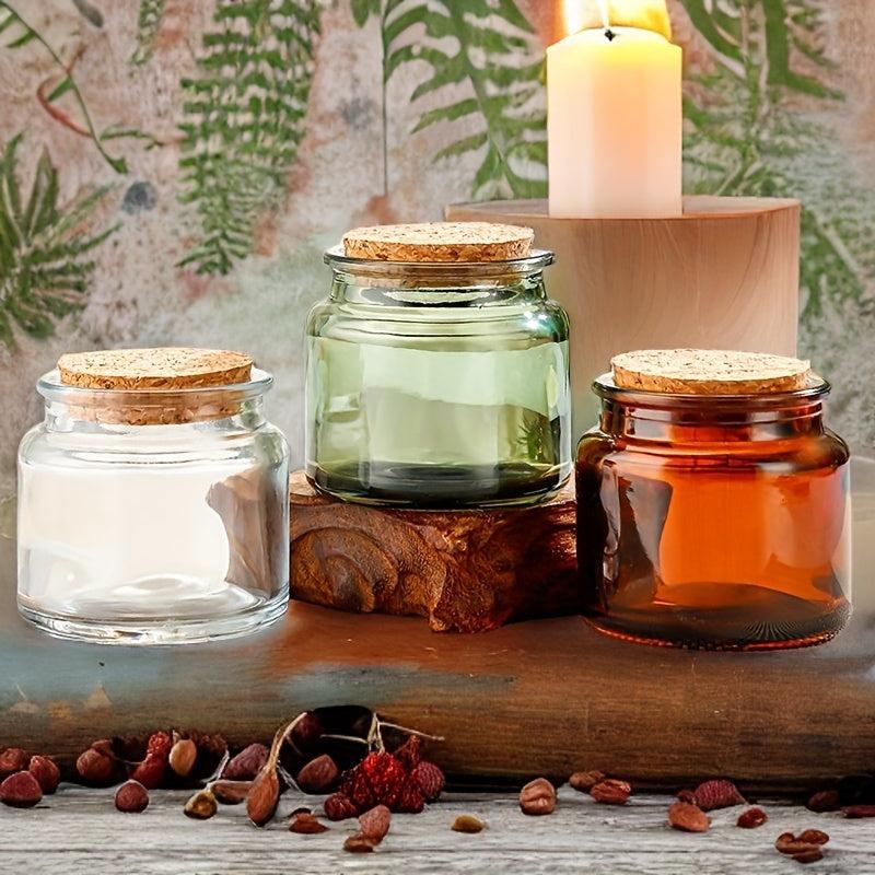 3.38oz Transparent Glass Jar with Cork Stopper