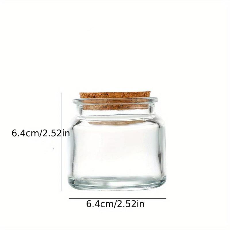 3.38oz Transparent Glass Jar with Cork Stopper