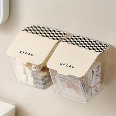 2pcs Wall Mounted Storage Box Waterproof Makeup Organizer