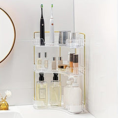 Triangle Cosmetic Storage Rack Corner Bathroom Makeup Organizer