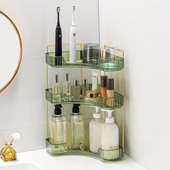 Triangle Cosmetic Storage Rack Corner Bathroom Makeup Organizer