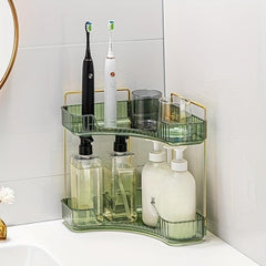 Triangle Cosmetic Storage Rack Corner Bathroom Makeup Organizer