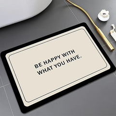 Rubber Letter Pattern Rug Non-slip Bathroom Mat