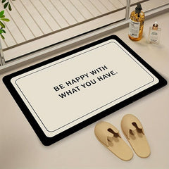 Rubber Letter Pattern Rug Non-slip Bathroom Mat
