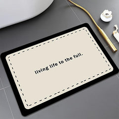 Rubber Letter Pattern Rug Non-slip Bathroom Mat