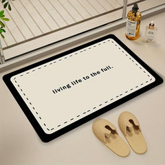 Rubber Letter Pattern Rug Non-slip Bathroom Mat