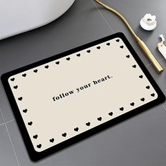 Rubber Letter Pattern Rug Non-slip Bathroom Mat