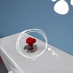 Colorful Heart Toilet Tank Button - Bathroom Tank Button Assistant