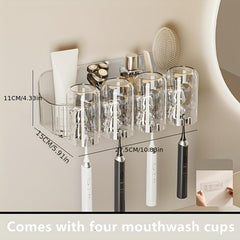 Bear Toothbrush Holder Dispenser Wall Mounted Storage Rack