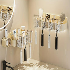 Bear Toothbrush Holder Dispenser Wall Mounted Storage Rack