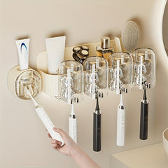 Bear Toothbrush Holder Dispenser Wall Mounted Storage Rack