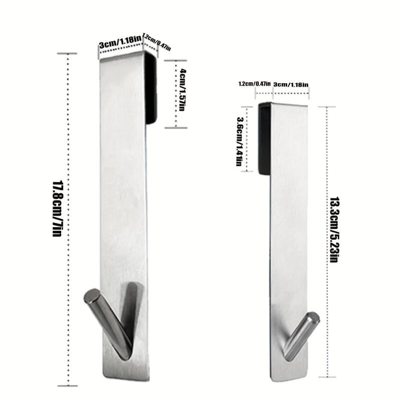 Stainless Steel Shower Door Rear Hook Towel Rack