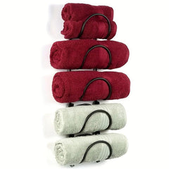 Wall Mounted Towel Holder & Storage Organizer