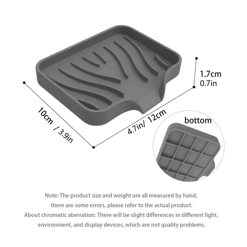 Soft Silicone Soap Dish Self Draining Soap Container