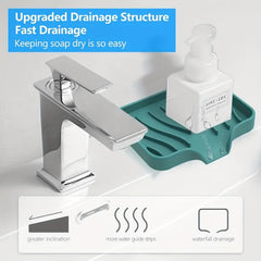 Soft Silicone Soap Dish Self Draining Soap Container