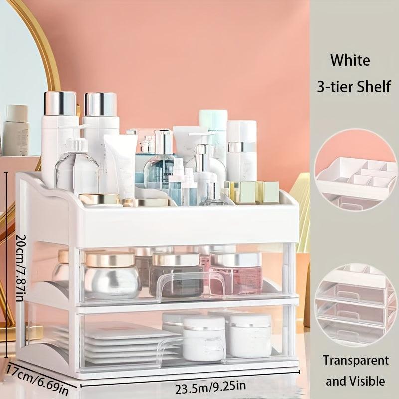 Desktop Cosmetics Storage Box Plastic Makeup Organizer Drawer Type