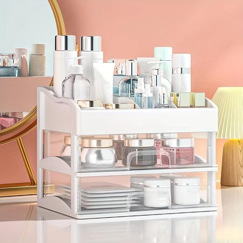 Desktop Cosmetics Storage Box Plastic Makeup Organizer Drawer Type