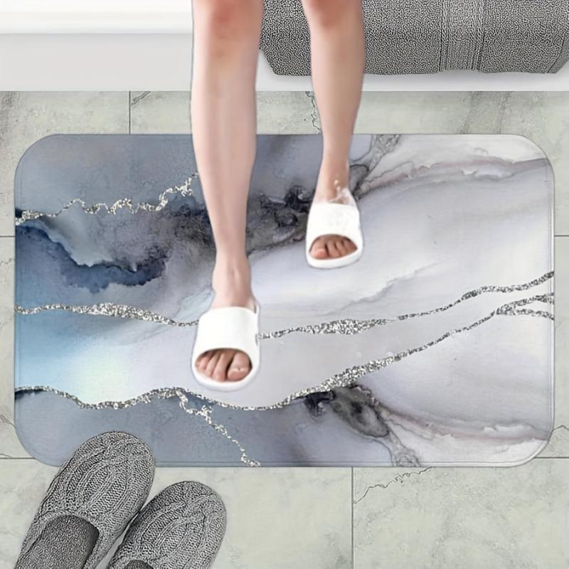 Originality Printing Bath Rug Memory Foam Velvet Bathroom Mat