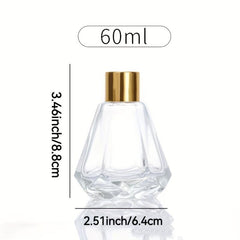 Glass Aromatherapy Bottle Decorative Refillable Diffuser Bottles With Lid