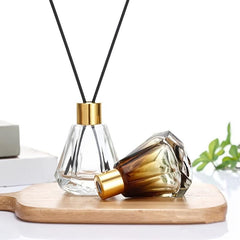 Glass Aromatherapy Bottle Decorative Refillable Diffuser Bottles With Lid