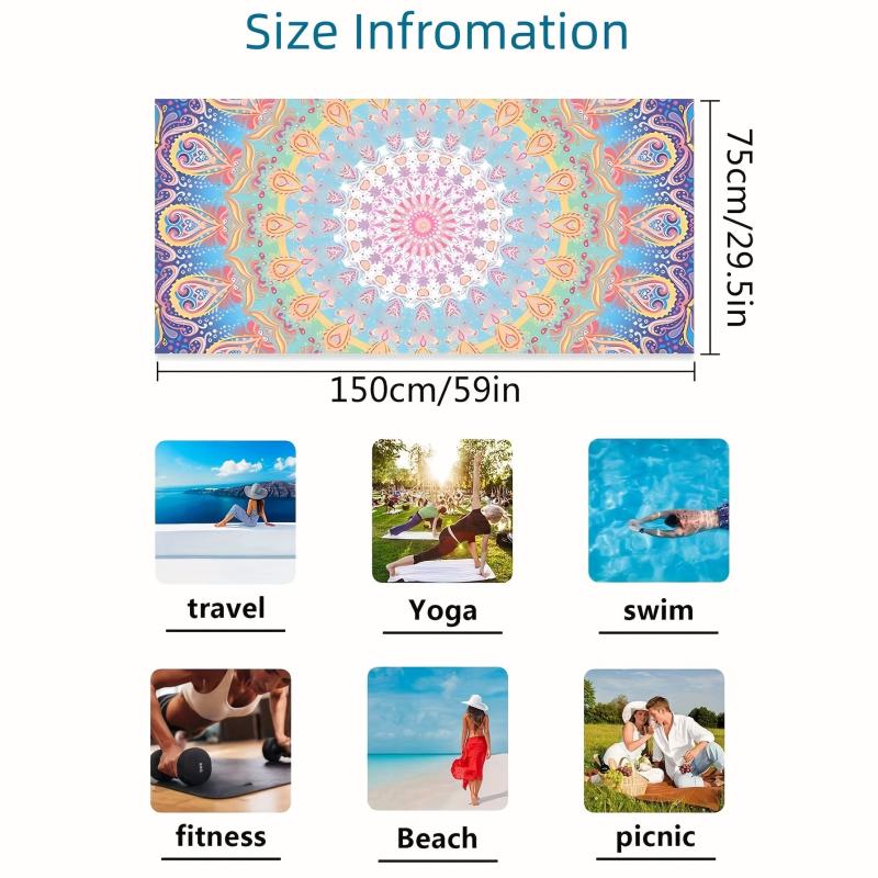 Women's Microfiber Beach Towel Floral 59x29