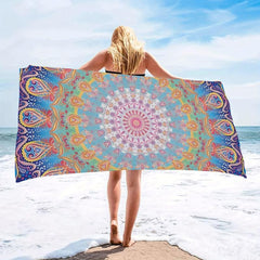 Women's Microfiber Beach Towel Floral 59x29