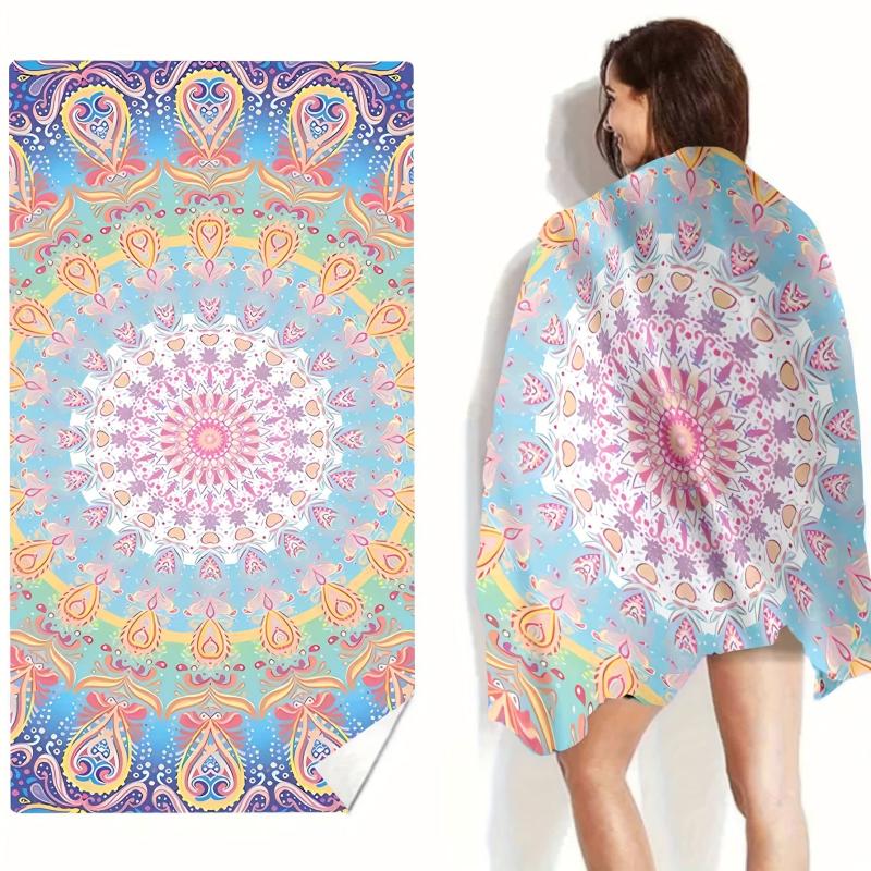 Women's Microfiber Beach Towel Floral 59x29