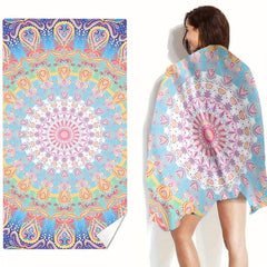 Women's Microfiber Beach Towel Floral 59x29