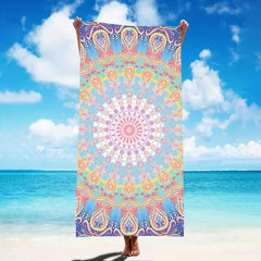Women's Microfiber Beach Towel Floral 59x29