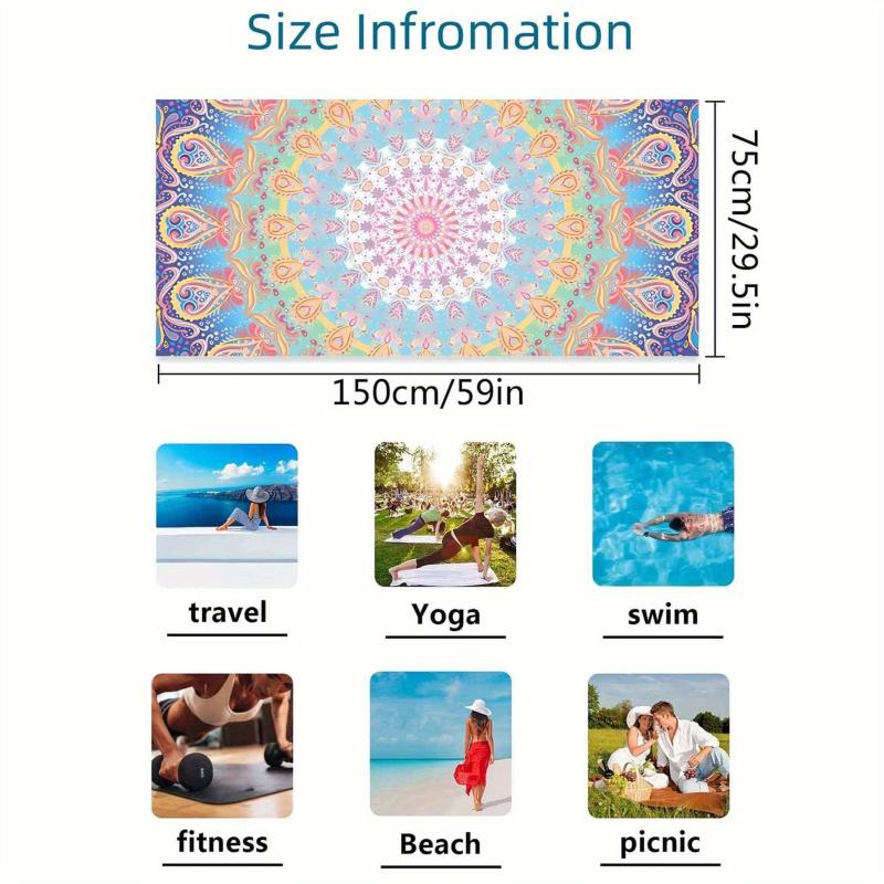 Women's Microfiber Beach Towel Floral 59x29