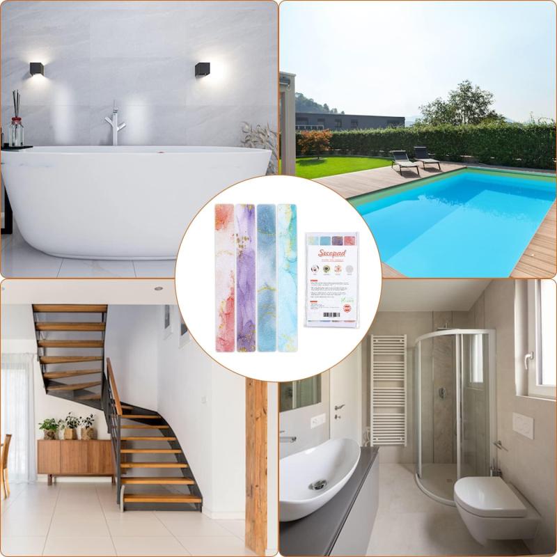 8pcs Colorful Bathroom Non-slip Stickers - Safety for Bath Tub, Shower, Stairs