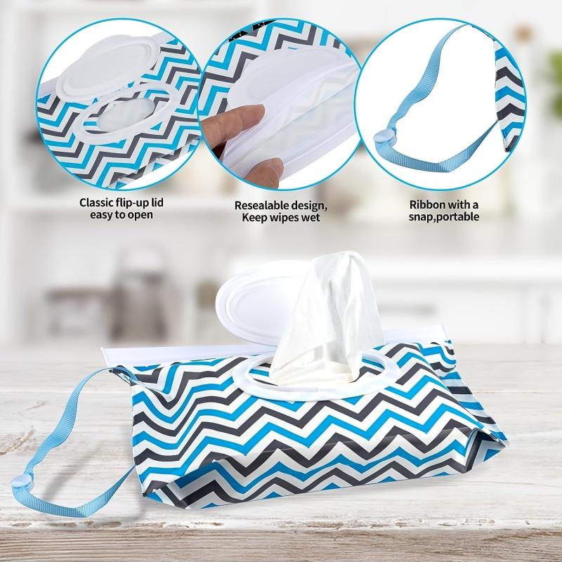 2pcs Portable Reusable Baby Wipe Dispenser Wet Wipes Bag