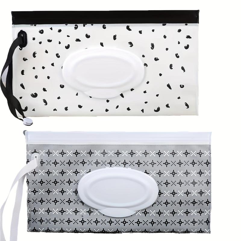 2pcs Portable Reusable Baby Wipe Dispenser Wet Wipes Bag