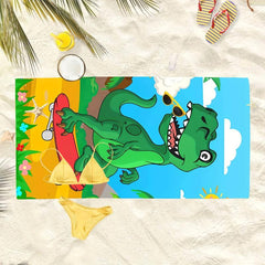 Dinosaur Beach Towel Quick Dry Lightweight Absorbent