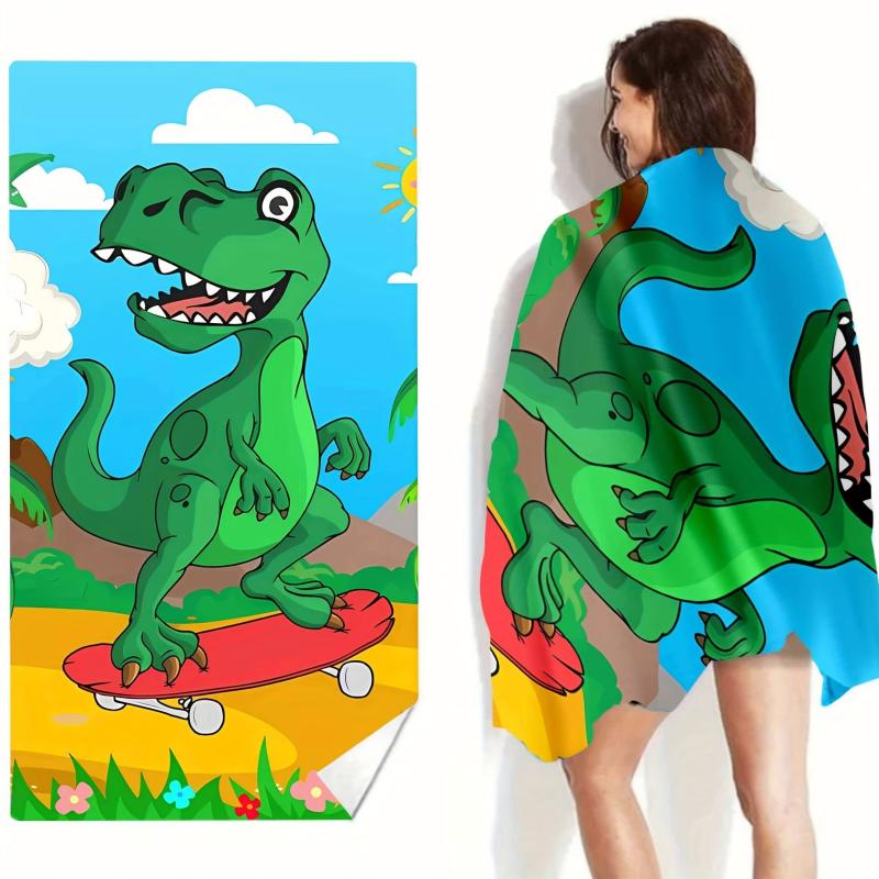 Dinosaur Beach Towel Quick Dry Lightweight Absorbent