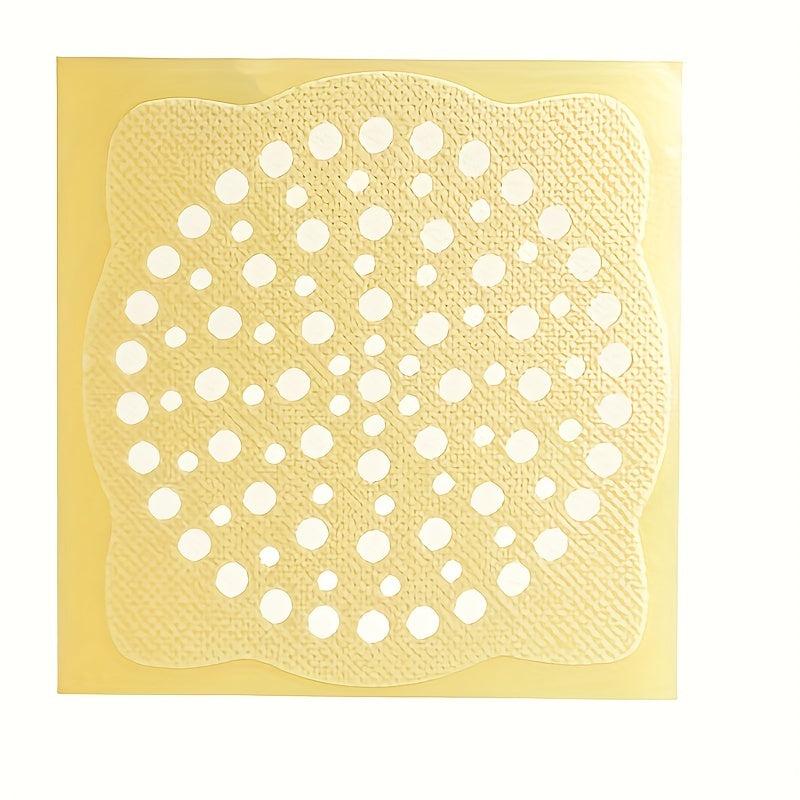 15pcs Disposable Shower Drain Hair Catcher Mesh Stickers