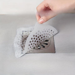 15pcs Disposable Shower Drain Hair Catcher Mesh Stickers