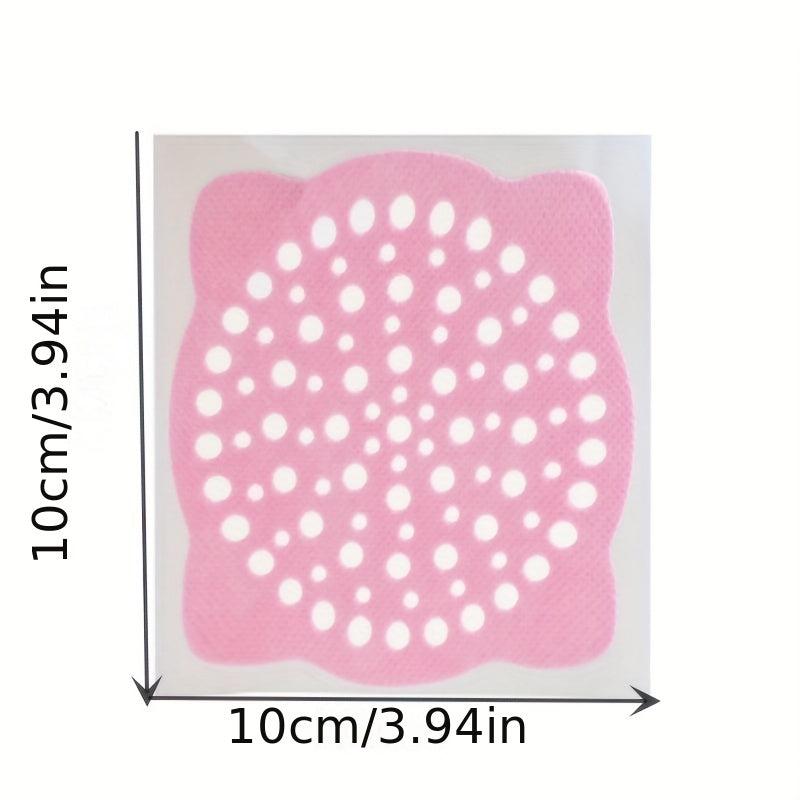 15pcs Disposable Shower Drain Hair Catcher Mesh Stickers