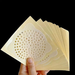 15pcs Disposable Shower Drain Hair Catcher Mesh Stickers