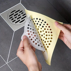 15pcs Disposable Shower Drain Hair Catcher Mesh Stickers