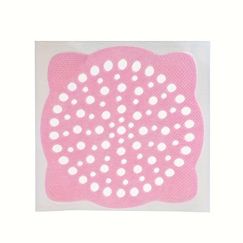 15pcs Disposable Shower Drain Hair Catcher Mesh Stickers