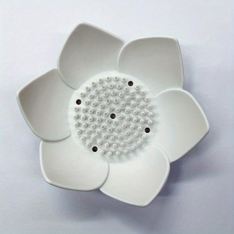 Lotus Flower Silicone Soap Rack for Bathroom
