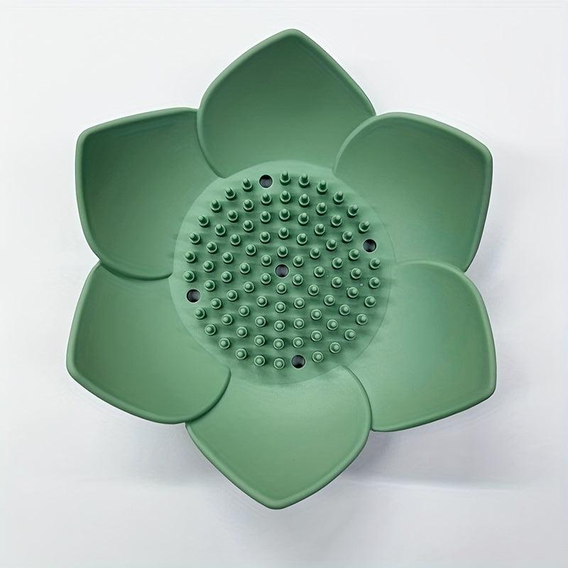 Lotus Flower Silicone Soap Rack for Bathroom