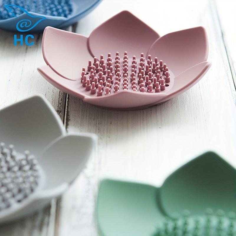 Lotus Flower Silicone Soap Rack for Bathroom