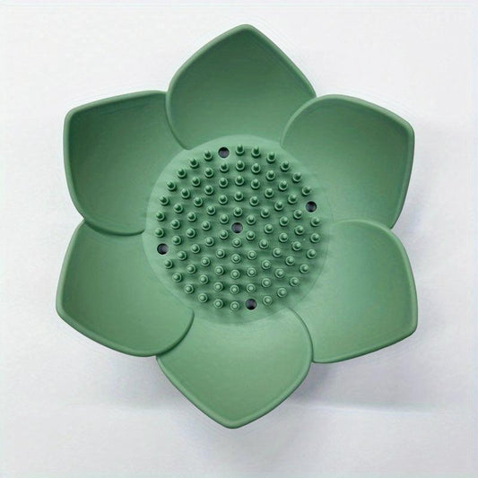 Lotus Flower Silicone Soap Rack for Bathroom