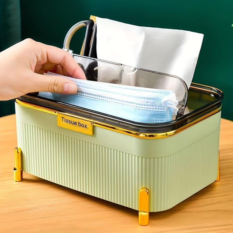 Remote Control Tissue Box Mask Storage Dispenser