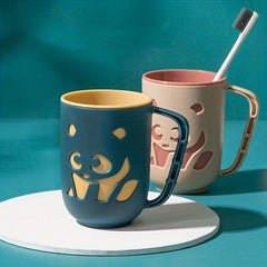 Panda Mouthwash Cup Toothbrush Cup Plastic Gargle Cup With Handle