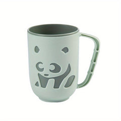 Panda Mouthwash Cup Toothbrush Cup Plastic Gargle Cup With Handle